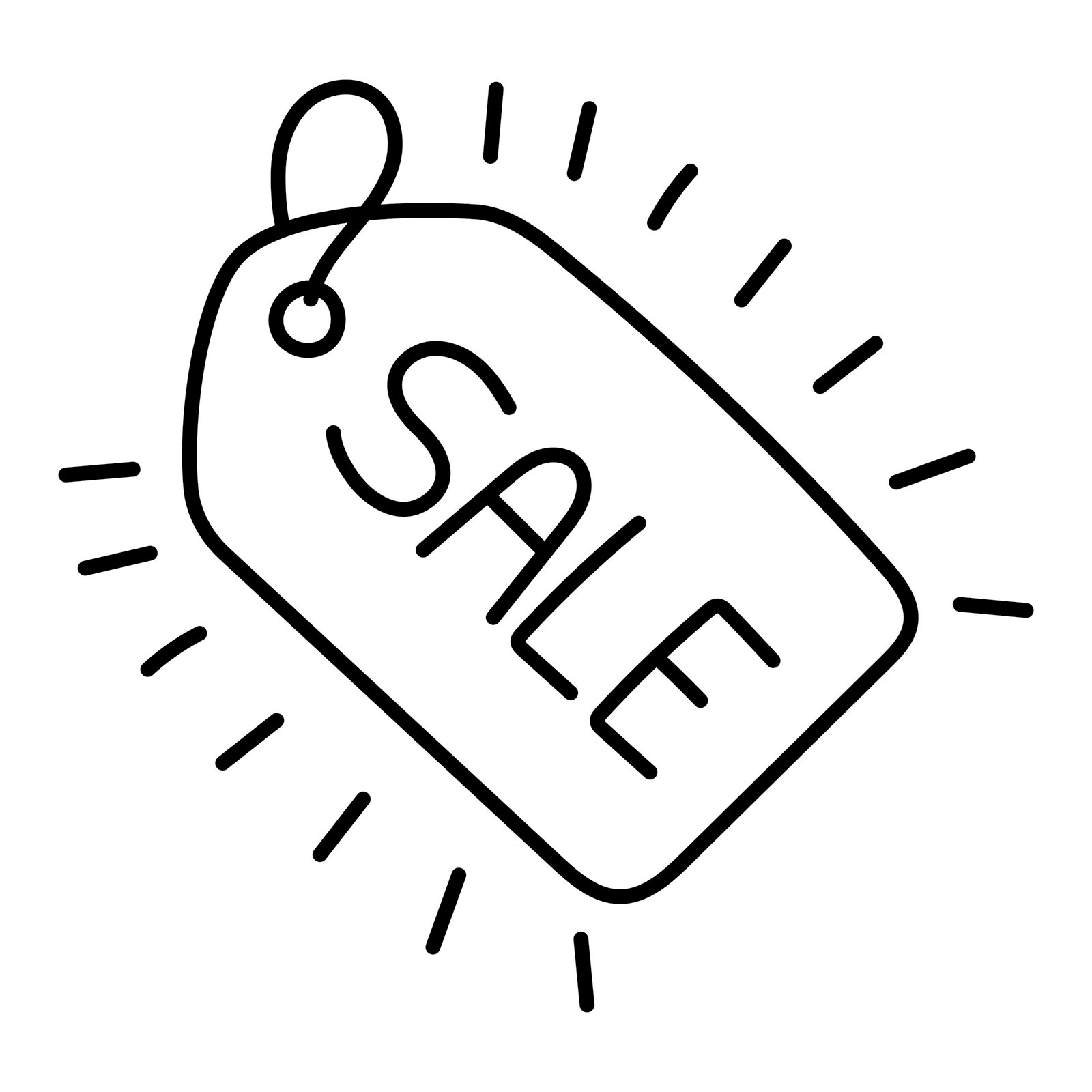 sales tag doodle style